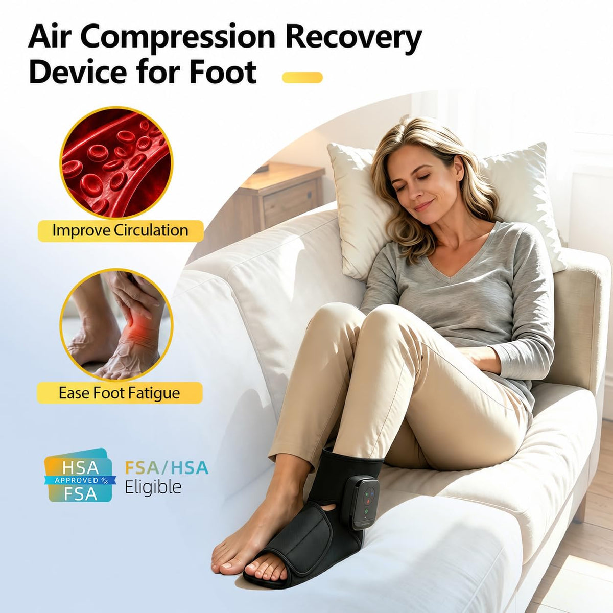 Air Compression Foot Recovery Device 1 Pack C97468