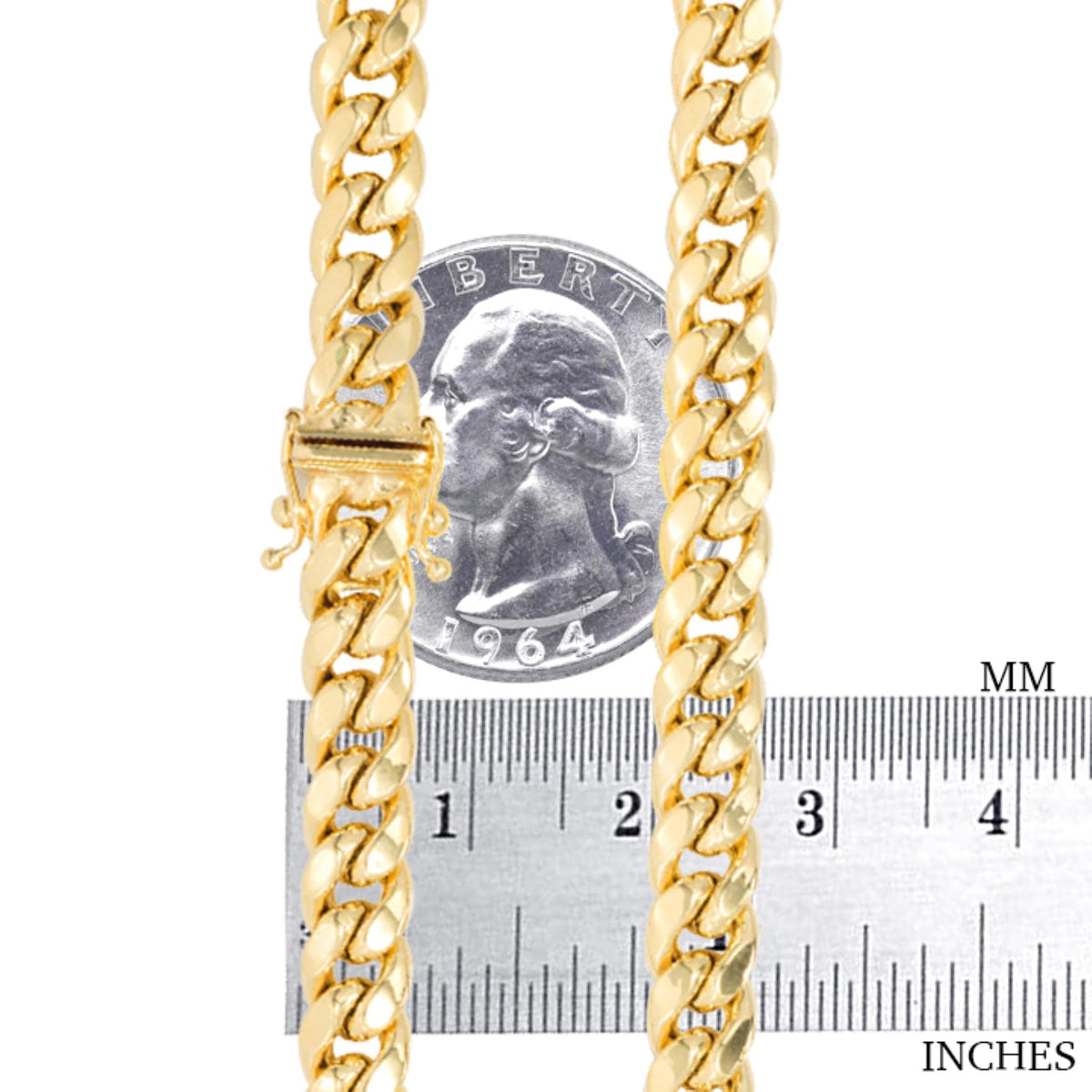 18k Yellow Gold Cuban Link Chain Necklace V1926