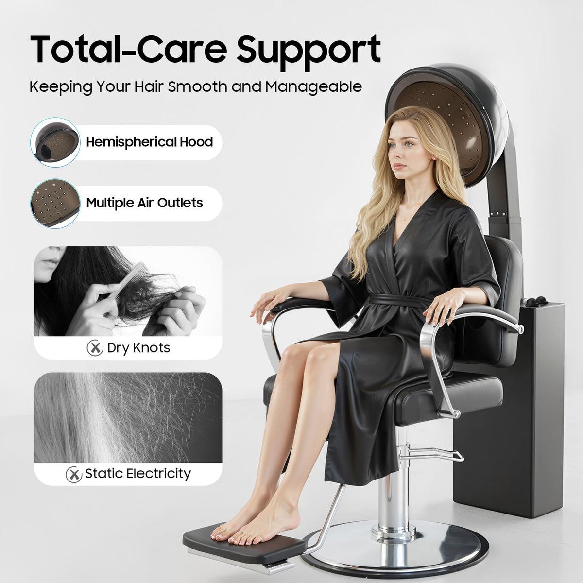 1200W Hooded Hair Dryer with Stand A68836