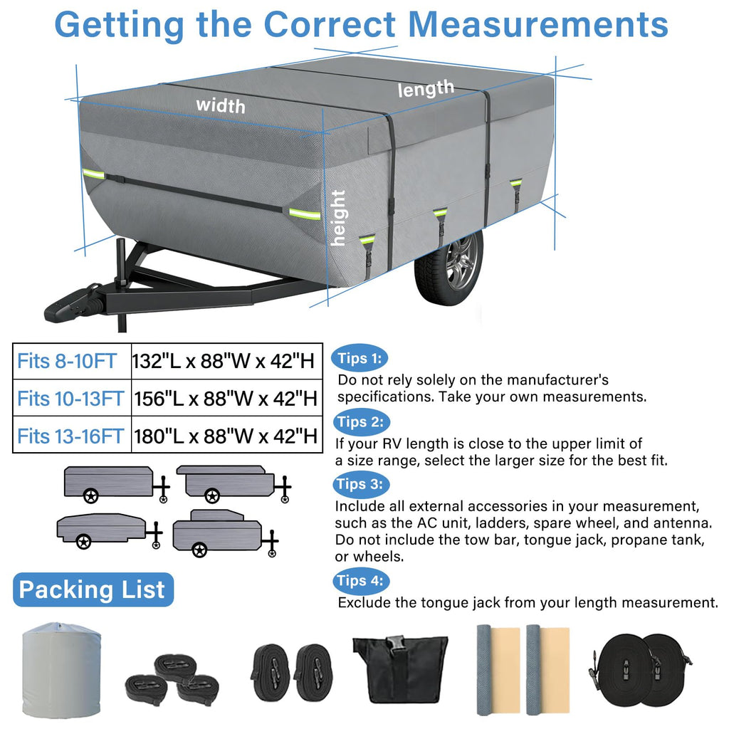 8 Layers Pop Up Folding Camper Cover V678605