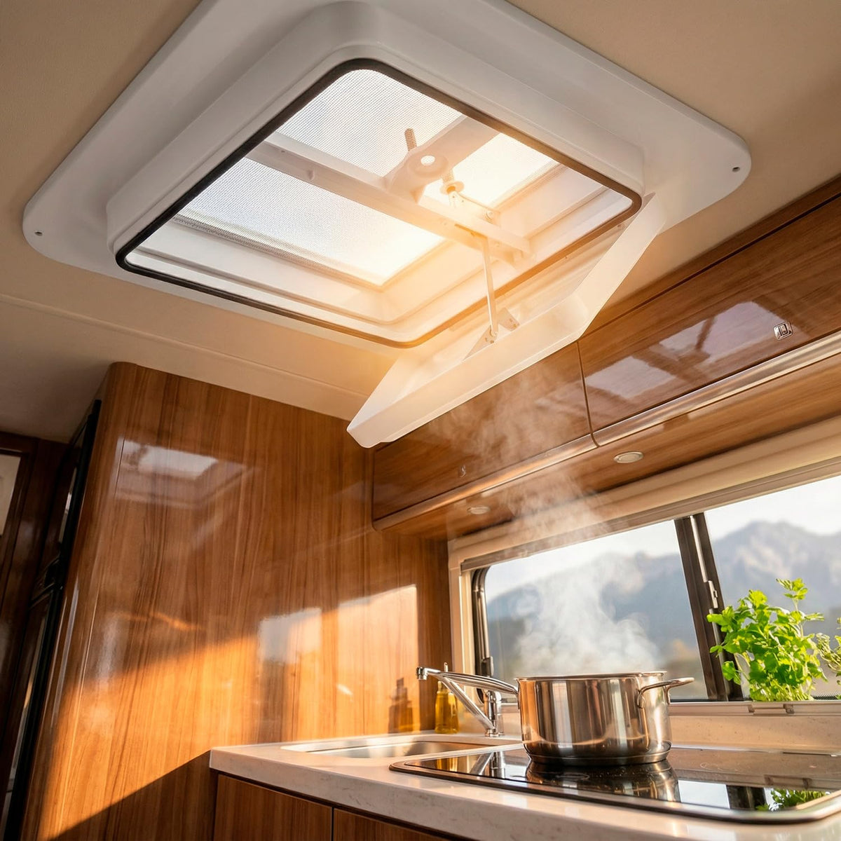 14 x 14 Manual RV Roof Vent Translucent Lid U89787
