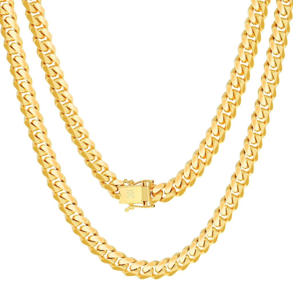 18k Yellow Gold Cuban Link Chain Necklace V1926