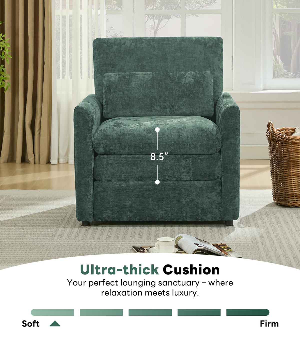 Green 2-Pack Upholstered Accent Chair Set T7863