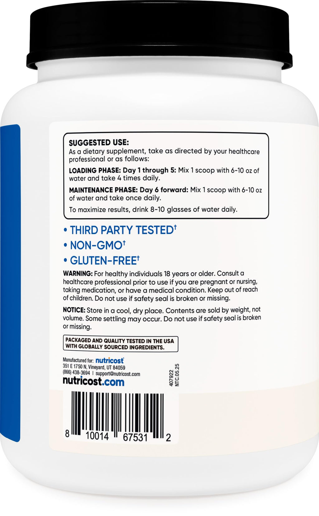 Creatine Monohydrate Micronized Powder 1 KG J34622