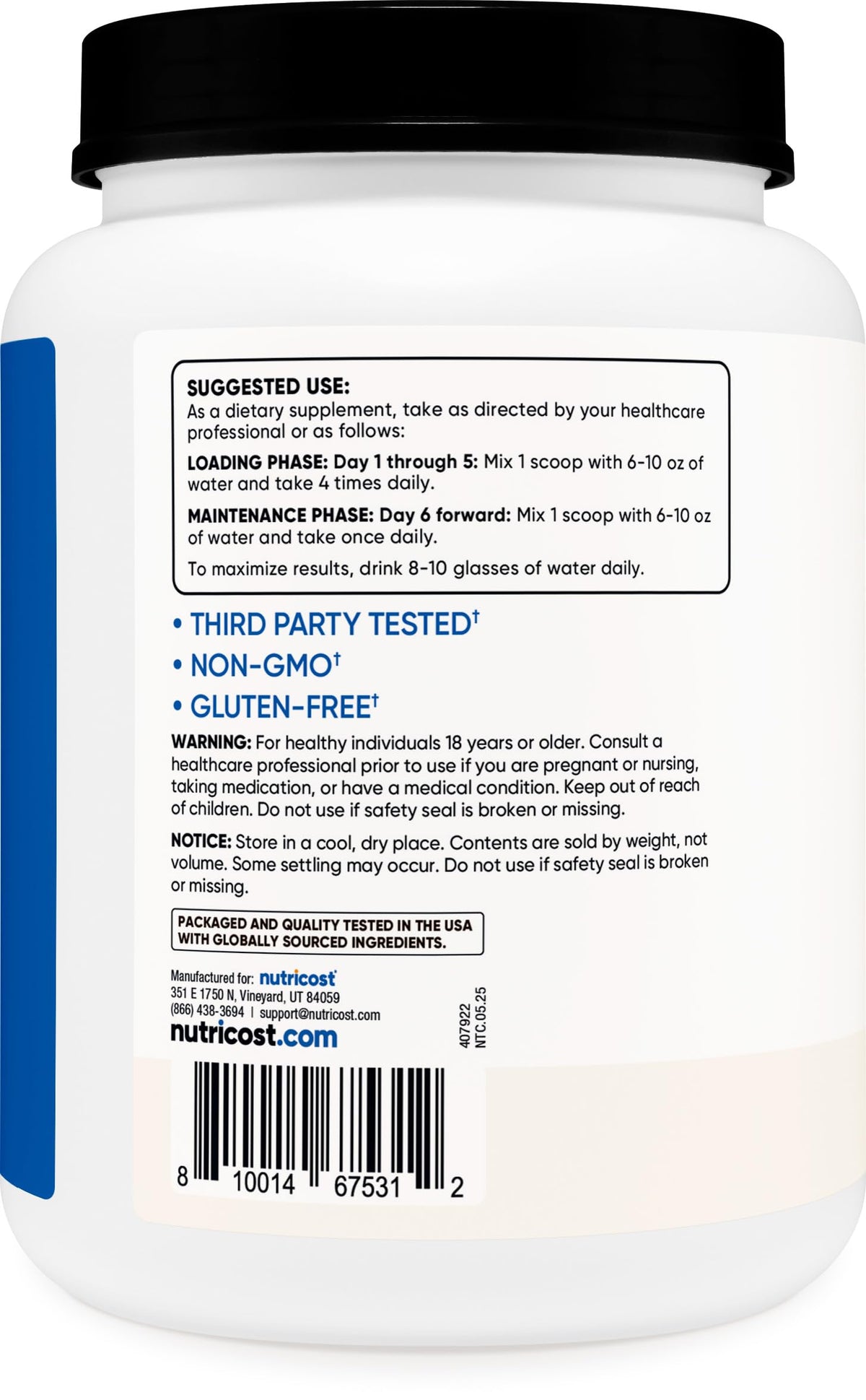 Creatine Monohydrate Micronized Powder 1 KG J34622