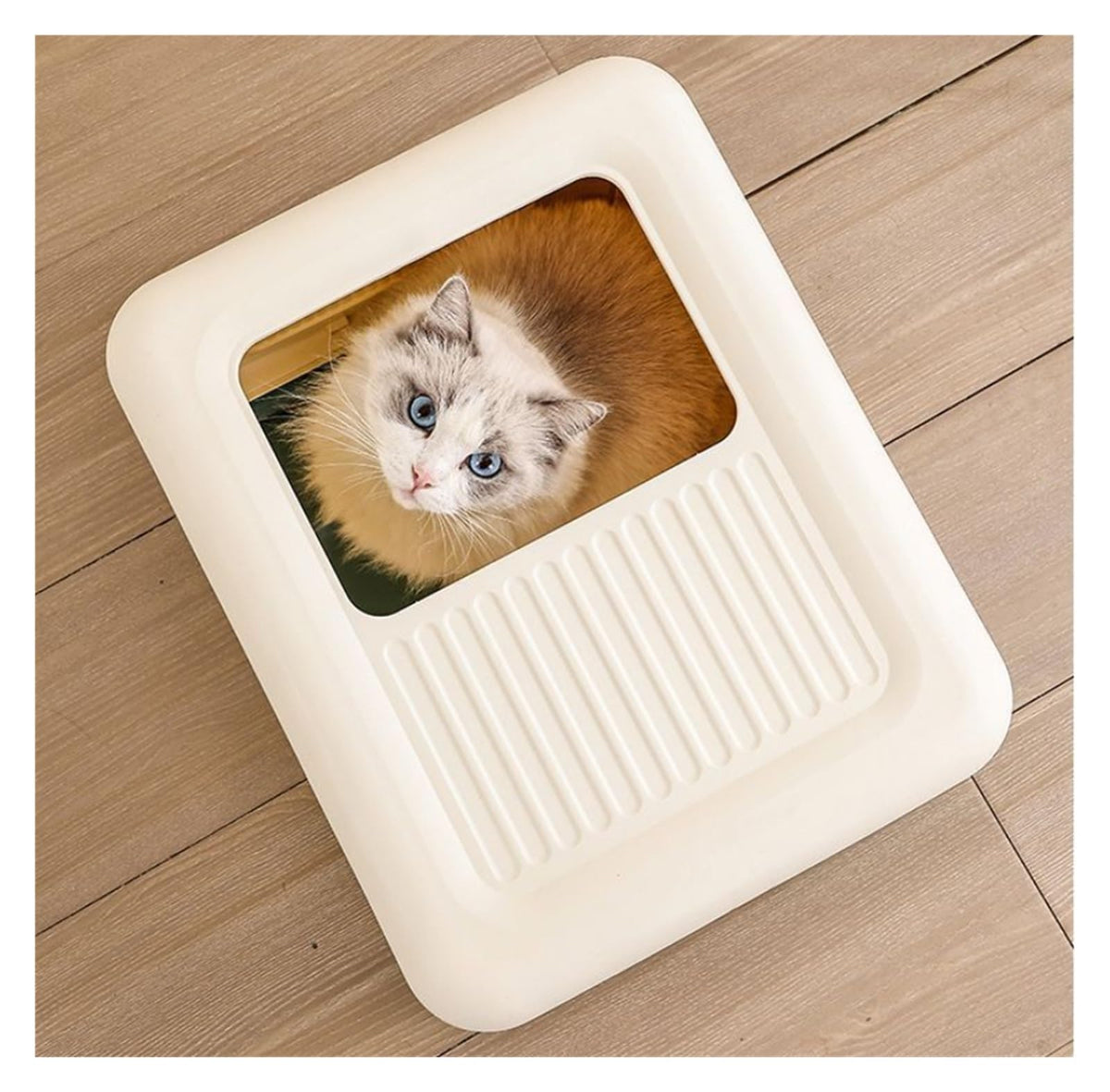 Fully Enclosed Cat Litter Box with Lid and Drawer F956