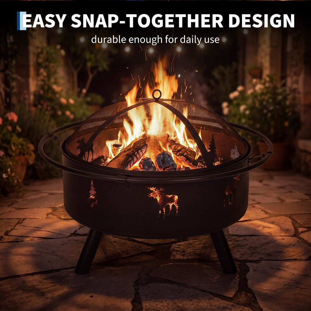 32" Round Wood Burning Fire Pit L322873
