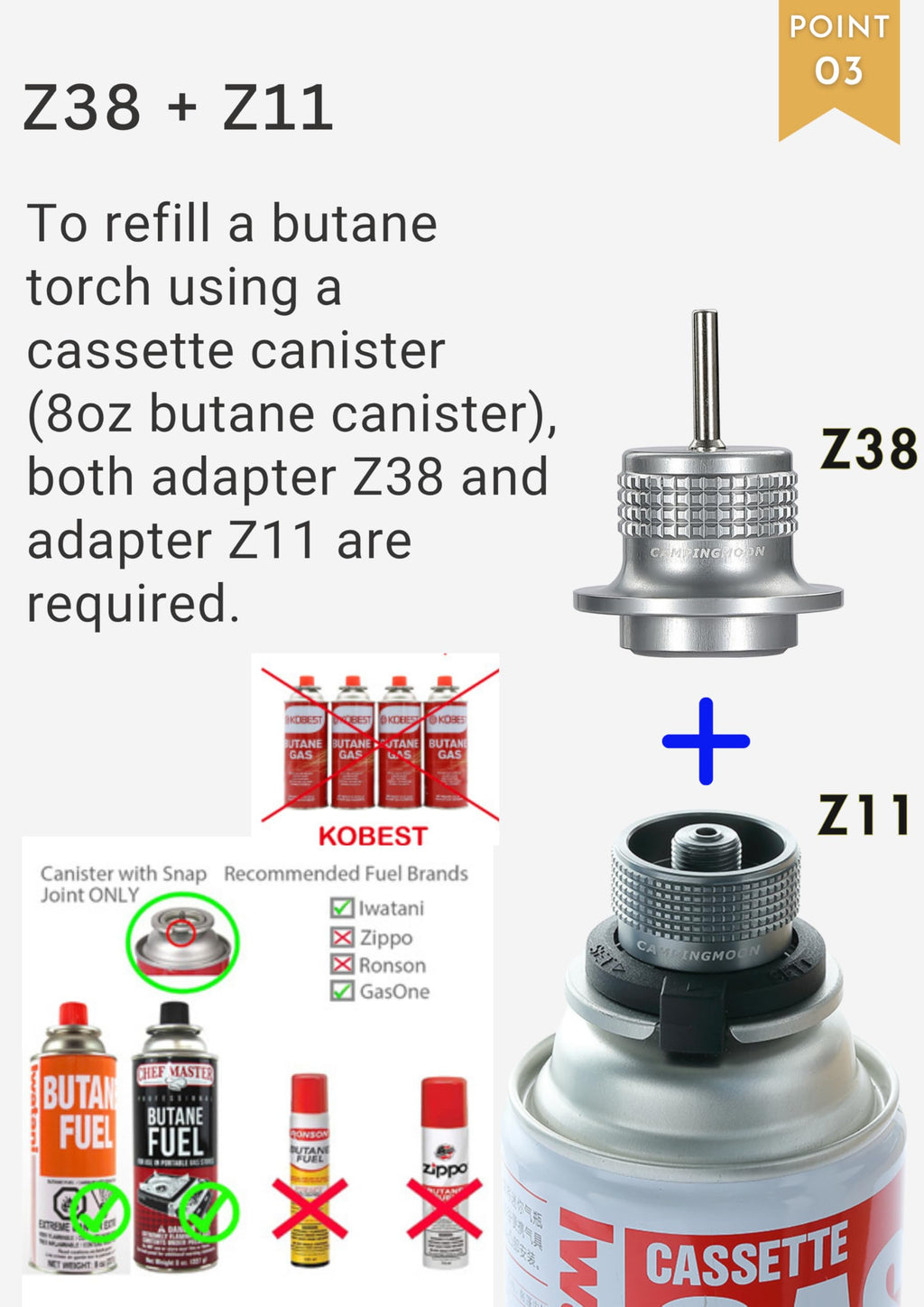 Cassette Canister to Butane Fill Adapter N252
