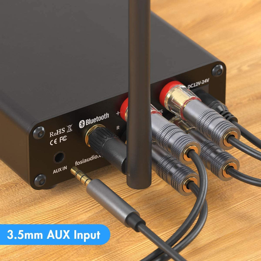 Bluetooth 5.0 Stereo Audio Amplifier Receiver 2 Channel Class D Mini Hi-Fi Integrated Amp 50W x 2 V980937