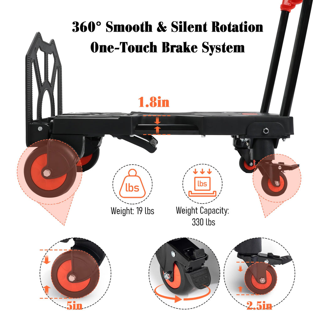 2-in-1 Folding Hand Truck Dolly K879