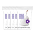 100 Count Drawstring Kitchen Trash Bags, 30-45 Liter, White V936246