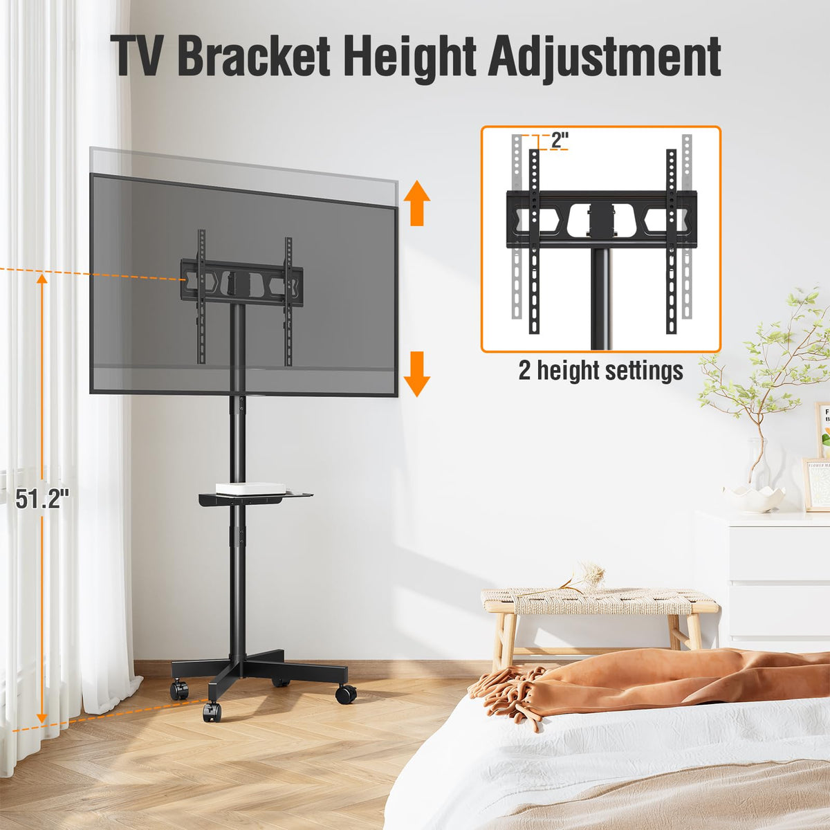 Mobile TV Stand for 23-60" TVs E5466