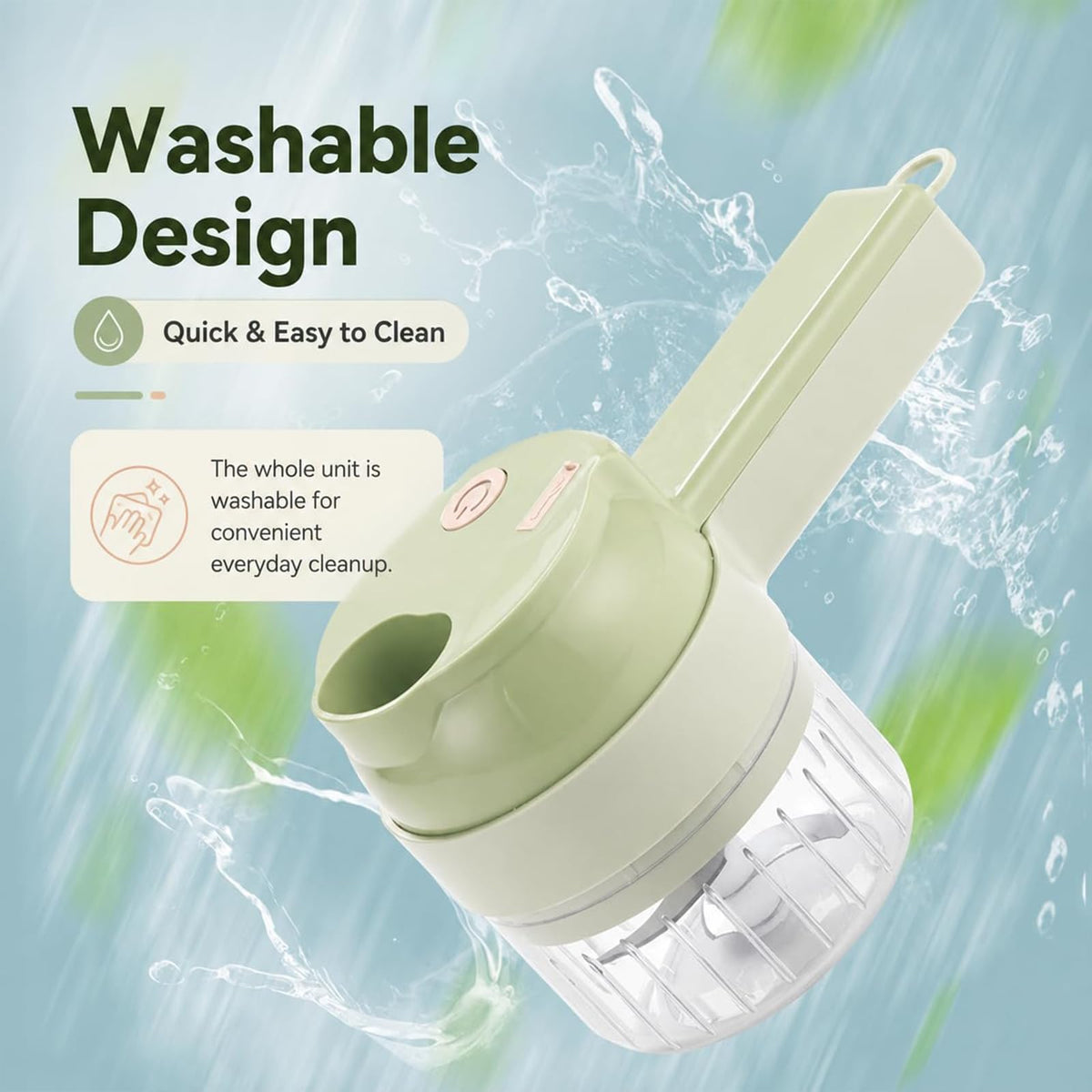 4 in 1 Rechargeable Electric Vegetable Chopper V3637