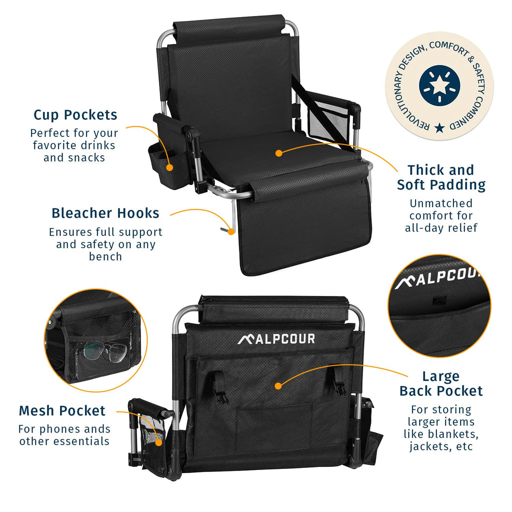Folding Stadium Seats with Back Support and Armrests N59575