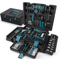 379 Pcs Portable Home and Auto Tool Kit with Drawer Blue C600