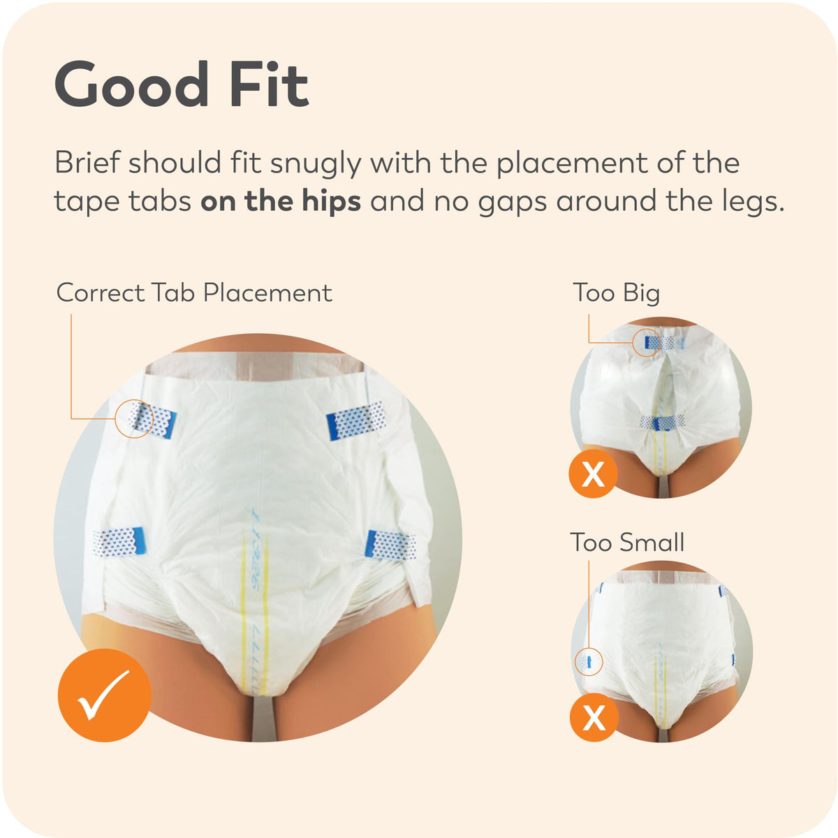 Adult Diapers with Tabs, Medium, 12 Ct L329
