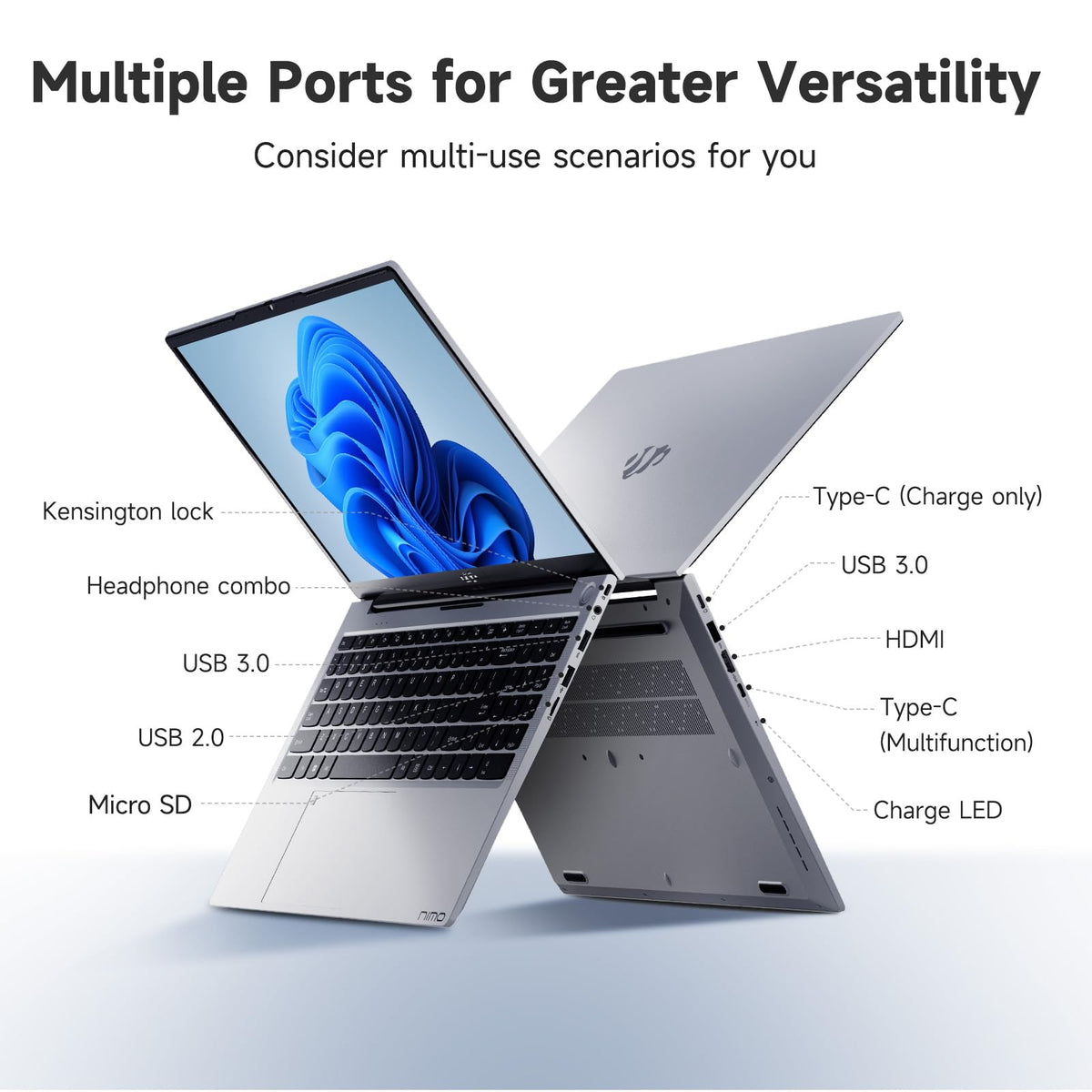 15.6" IPS FHD Laptop, Intel Core i3, 8GB RAM 256GB SSD D2191