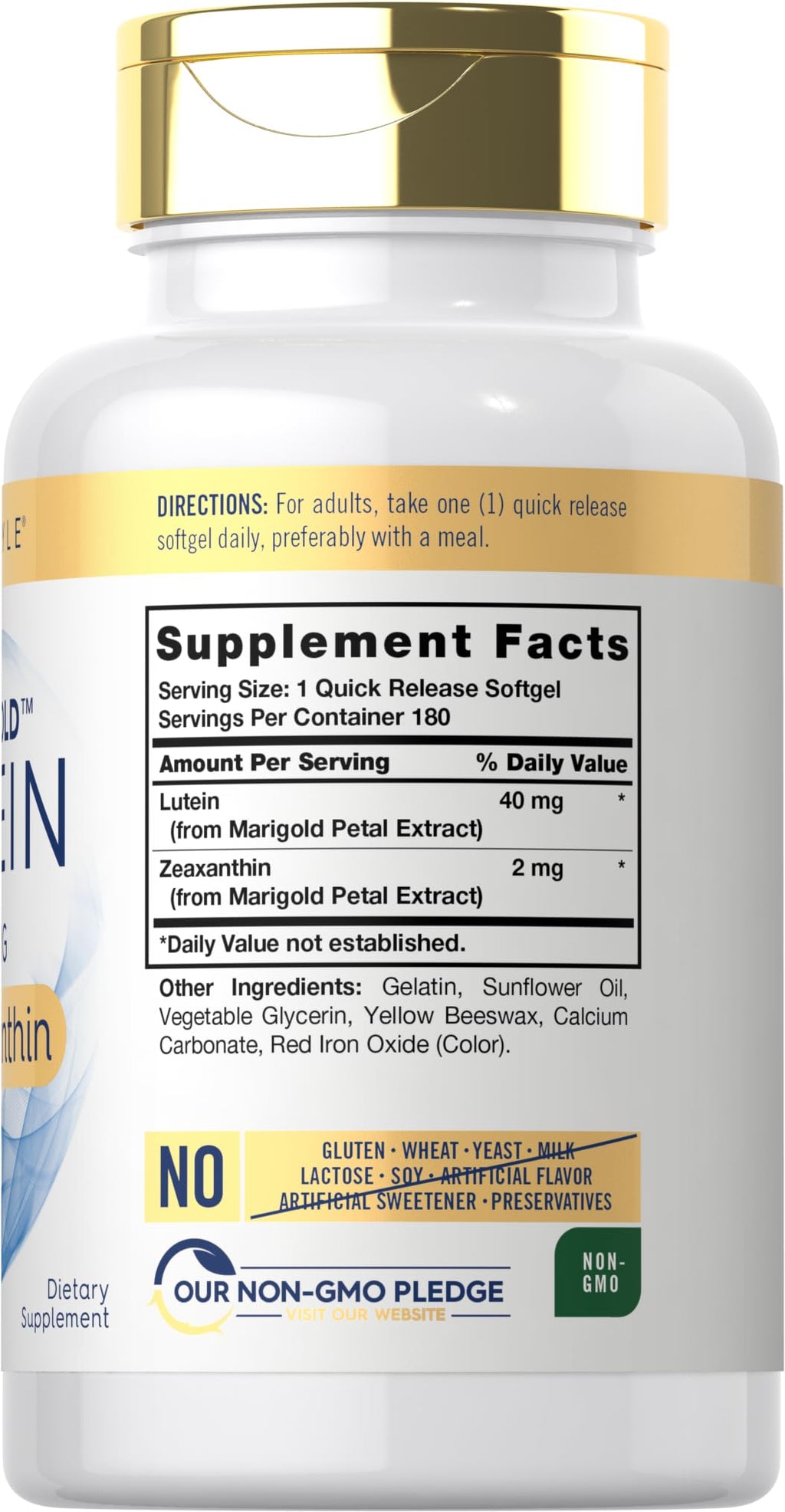 Lutein and Zeaxanthin 40mg 180 Softgels O28756
