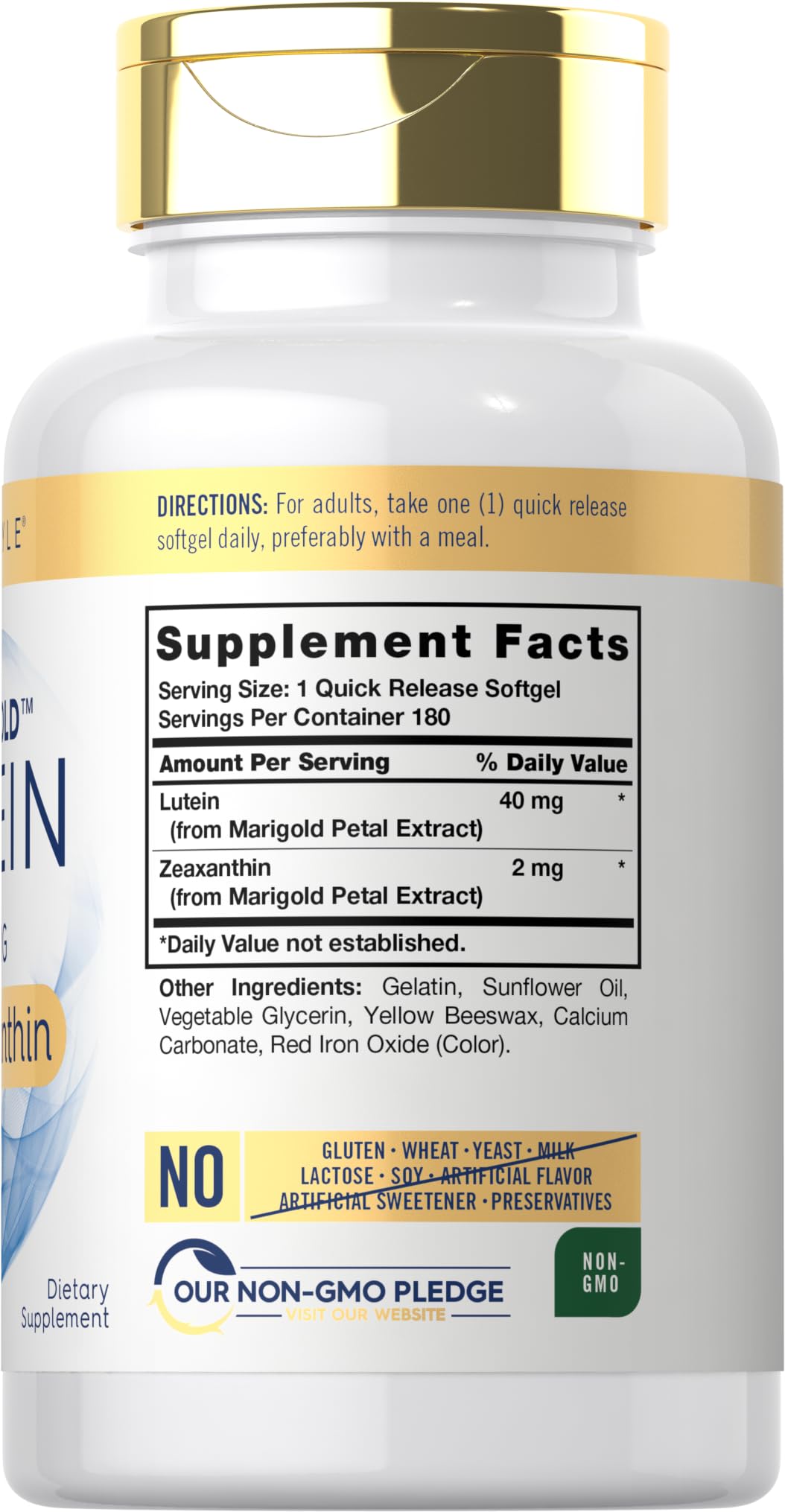Lutein and Zeaxanthin 40mg 180 Softgels O28756