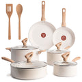 12 Piece Beige Granite Ceramic Nonstick Cookware Set R543