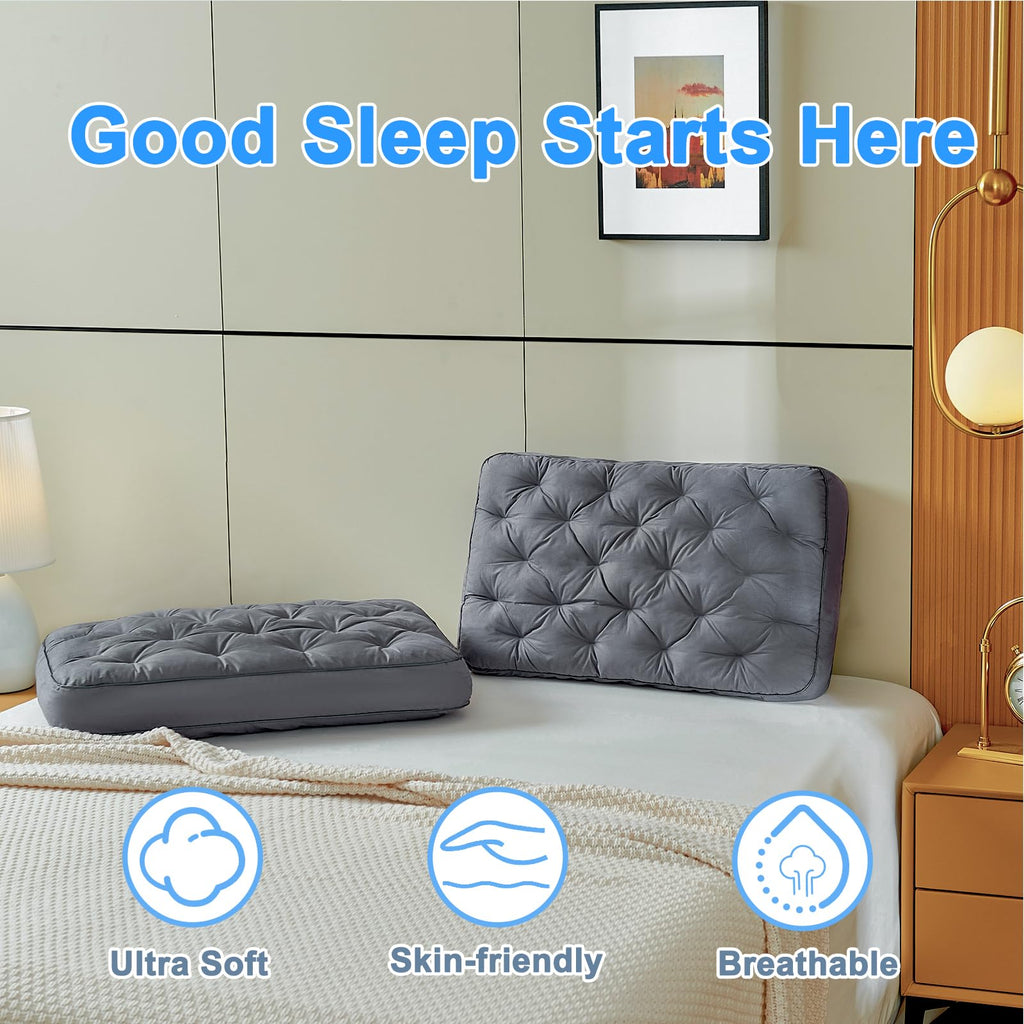 King Size Set of 2 Cotton Bed Pillow R106