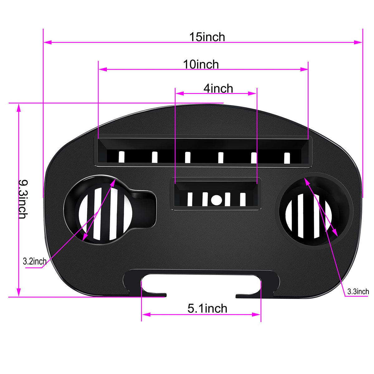 Zero Gravity Chair Tray 2 Pack Black K7944