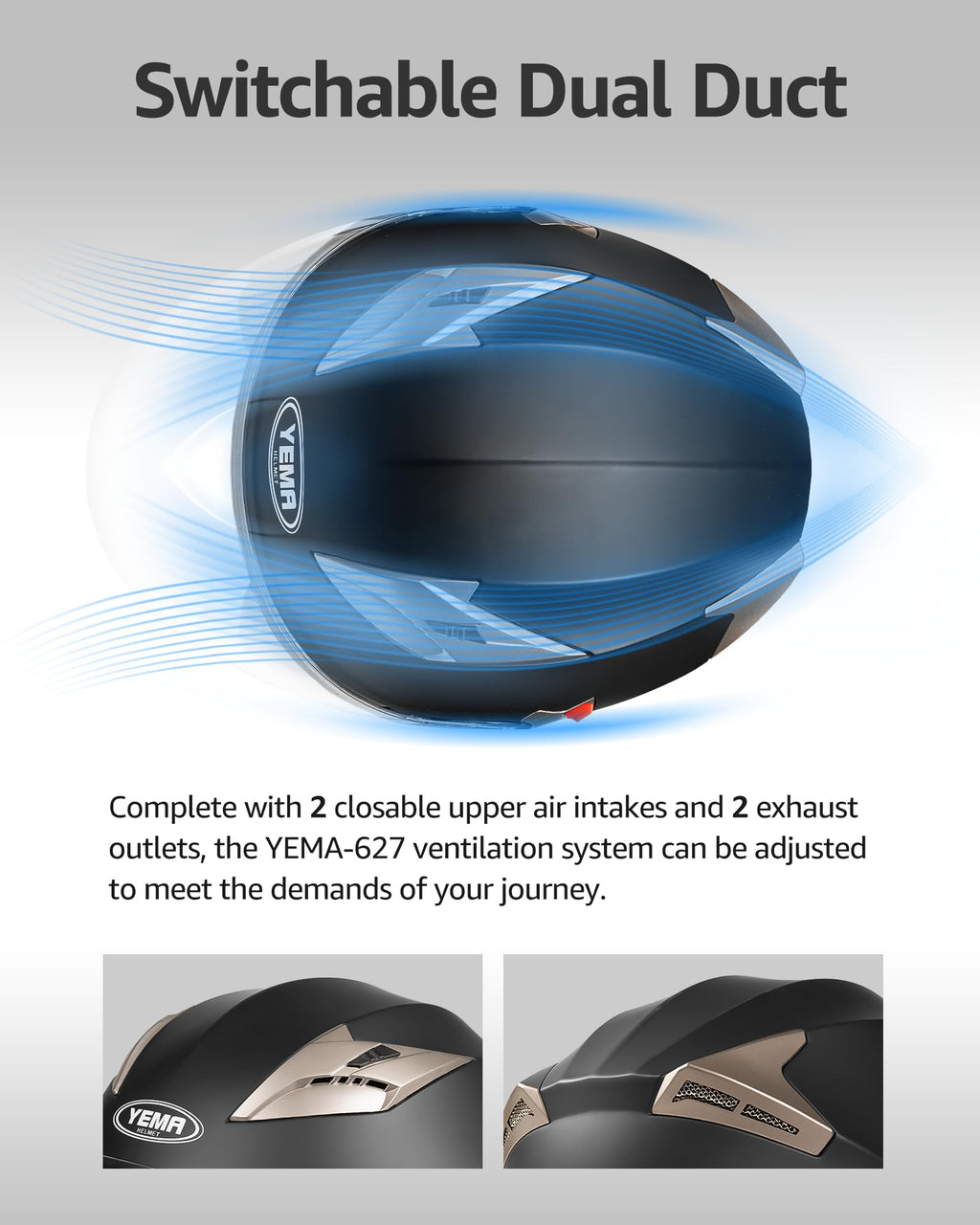 Open Face 3/4 Motorcycle Helmet DOT Approved Dual Visor P5601