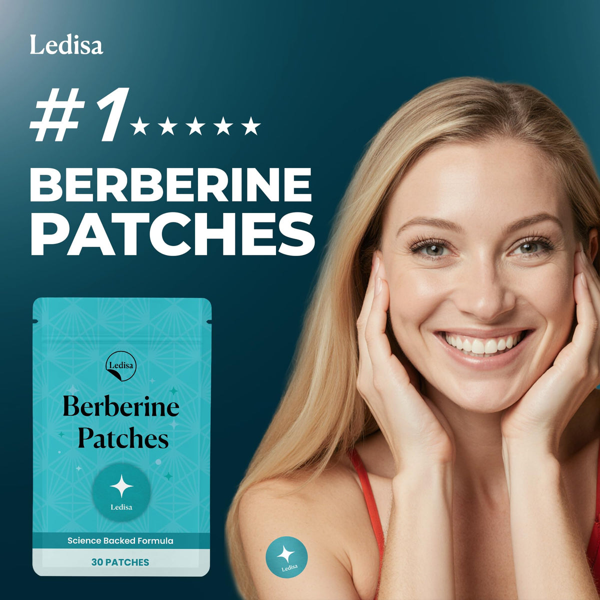 Berberine Patches with L-Glutamine, Garcinia Cambogia & Resveratrol P3529