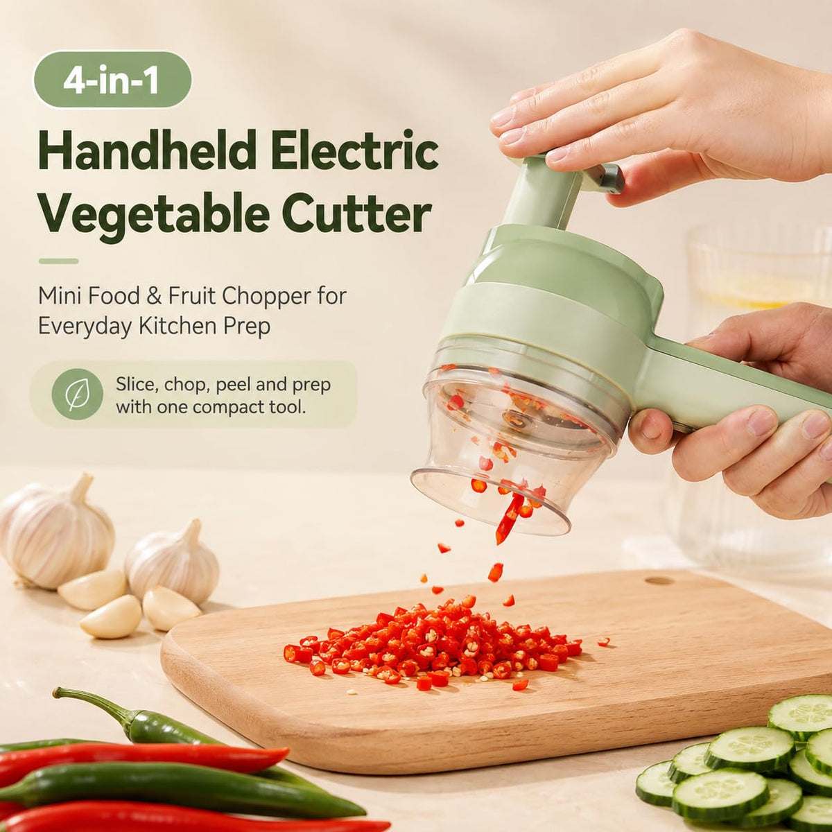 4 in 1 Handheld Electric Vegetable Cutter A130417