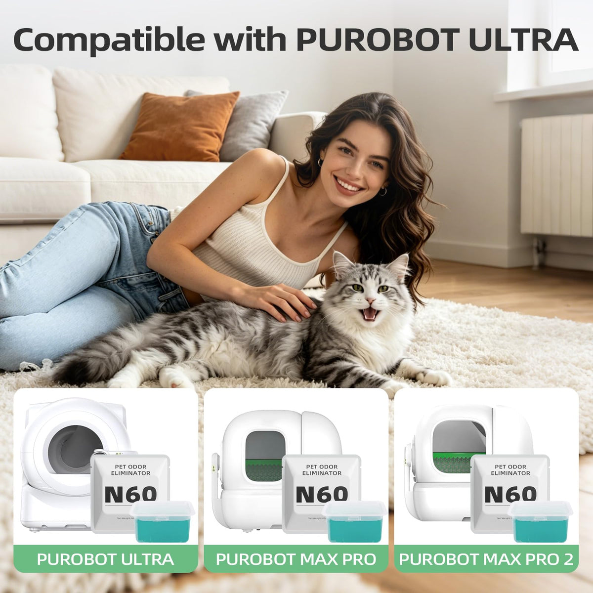 6 pack Cat Litter Box Odor Eliminator X6317
