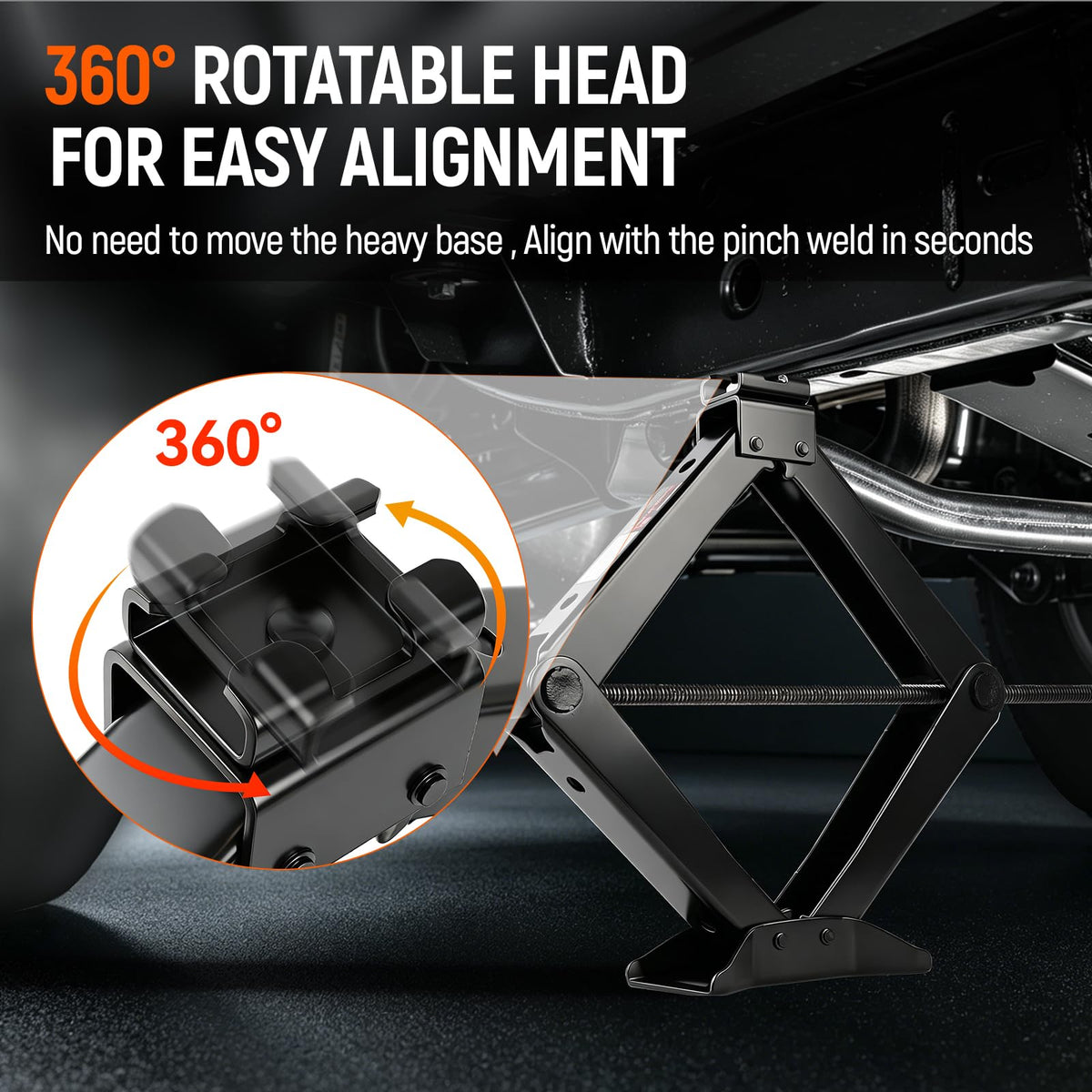 3 Ton Heavy Duty Scissor Jack with Lug Wrench A24773