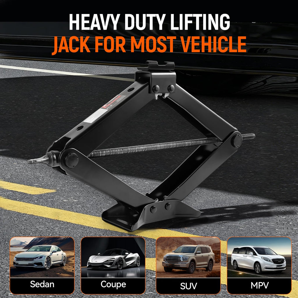3 Ton Heavy Duty Scissor Jack with Lug Wrench A24773