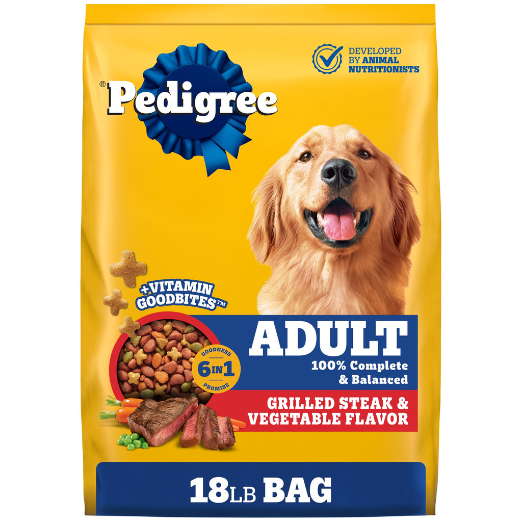Adult Complete Nutrition Dry Dog Food Steak & Vegetable 18 lb R3952