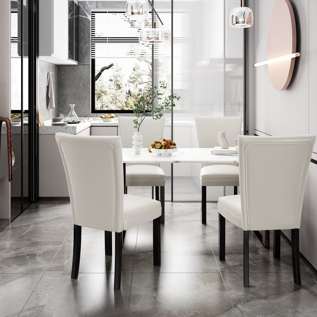 Faux Leather Upholstered Dining Chairs Set of 2 M6022