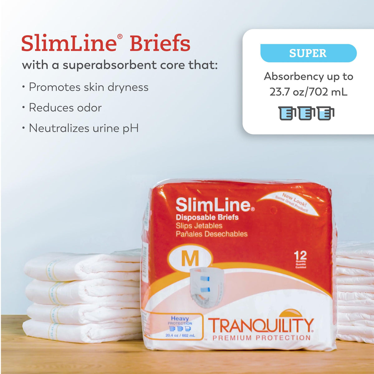 Adult Diapers with Tabs, Medium, 12 Ct L329