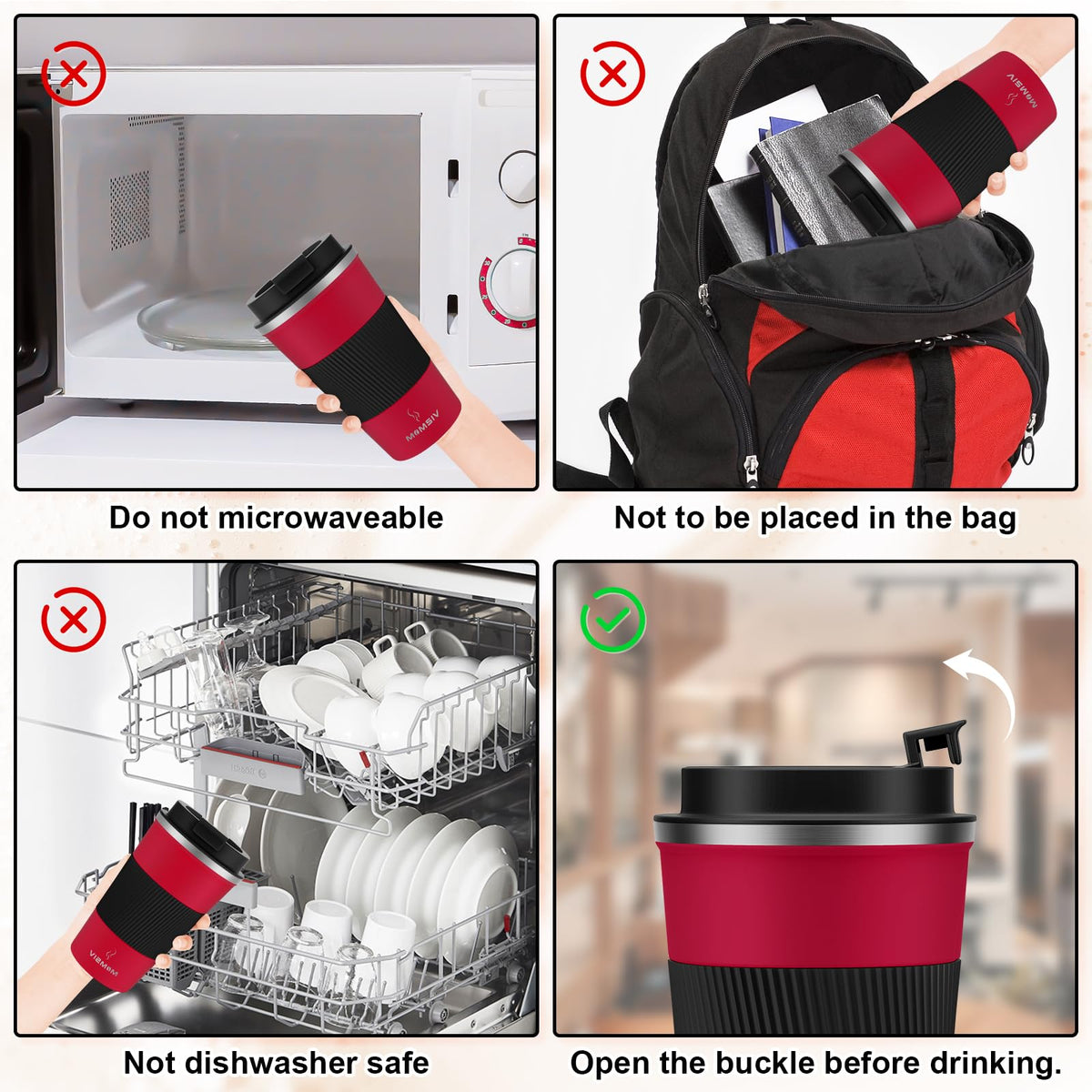 17oz Insulated Travel Coffee Mug with Leakproof Lid D319186