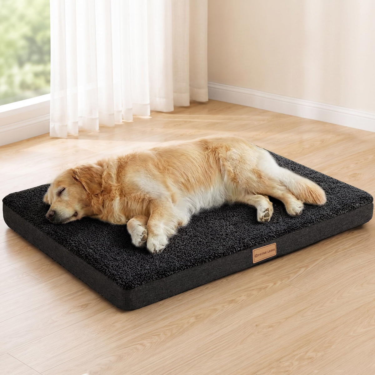 Large Washable Dog Bed 36''X24'' Black W544