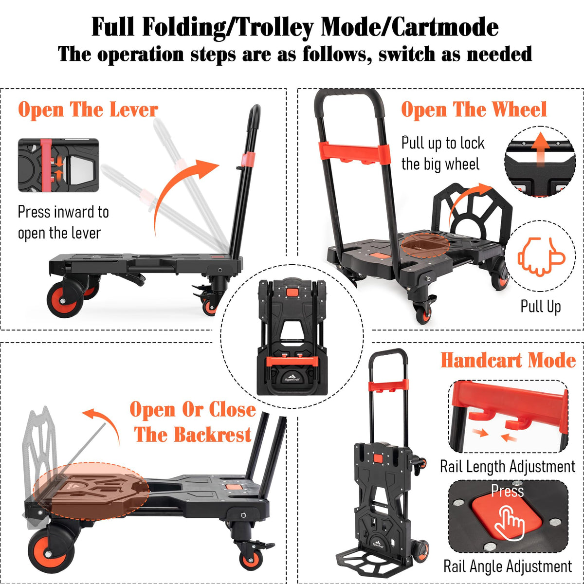 2-in-1 Folding Hand Truck Dolly K879