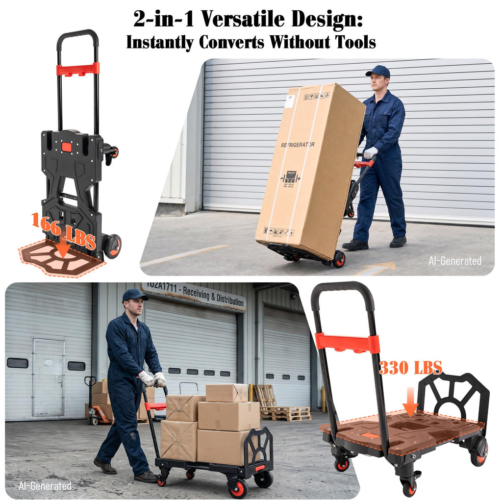 2-in-1 Folding Hand Truck Dolly K879