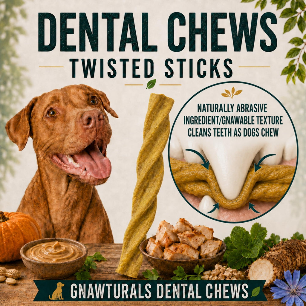 Twisted Sticks Dental Chews for Dogs (5 Sticks, Pumpkin) N48855