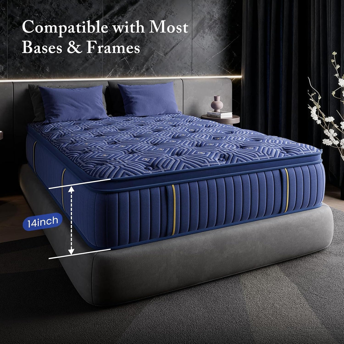 Queen 14 Inch Hybrid Gel Memory Foam Mattress in a Box P718