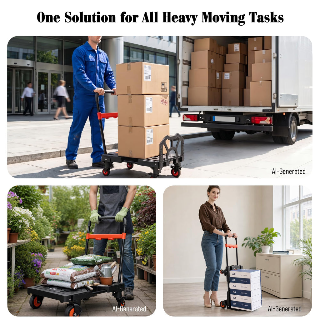 2-in-1 Folding Hand Truck Dolly K879