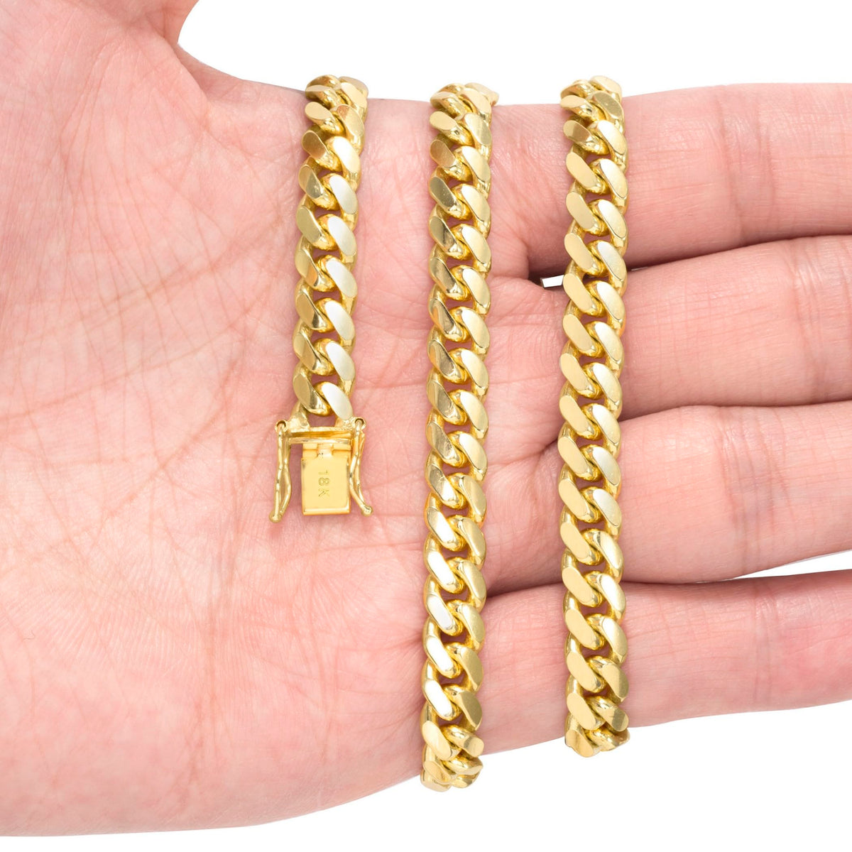 18k Yellow Gold Cuban Link Chain Necklace V1926