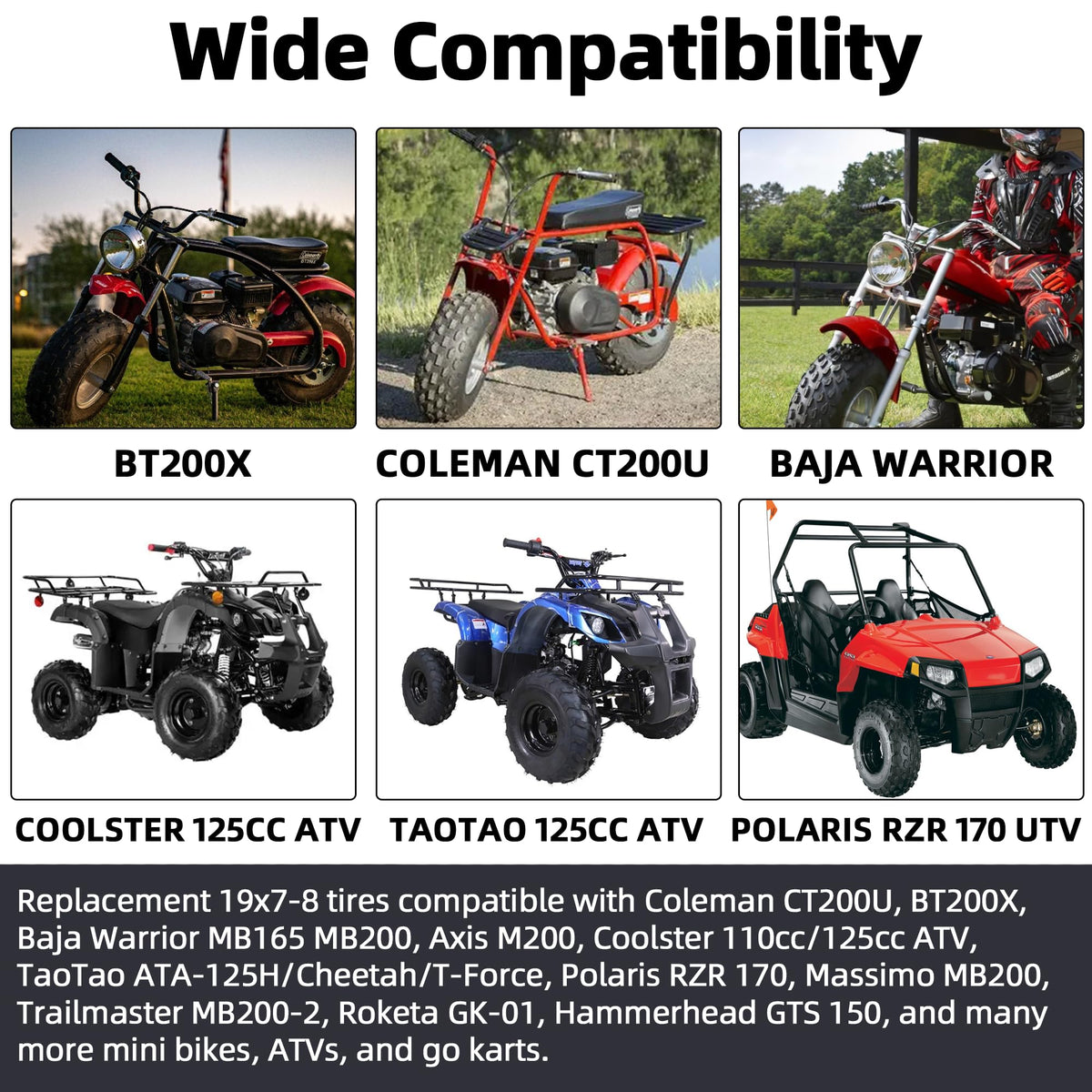 19x7-8 Tubeless All-Terrain ATV UTV Tires R545