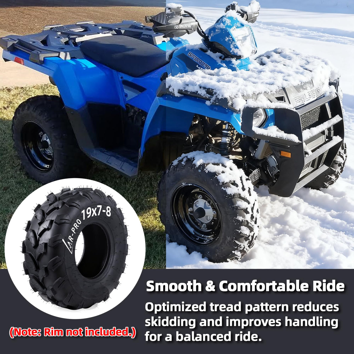 19x7-8 Tubeless All-Terrain ATV UTV Tires R545