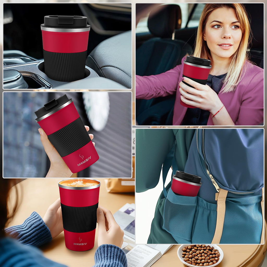17oz Insulated Travel Coffee Mug with Leakproof Lid D319186