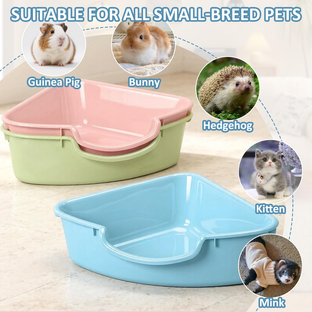 Corner Litter Box, Low Entry Kitten Litter Box E140