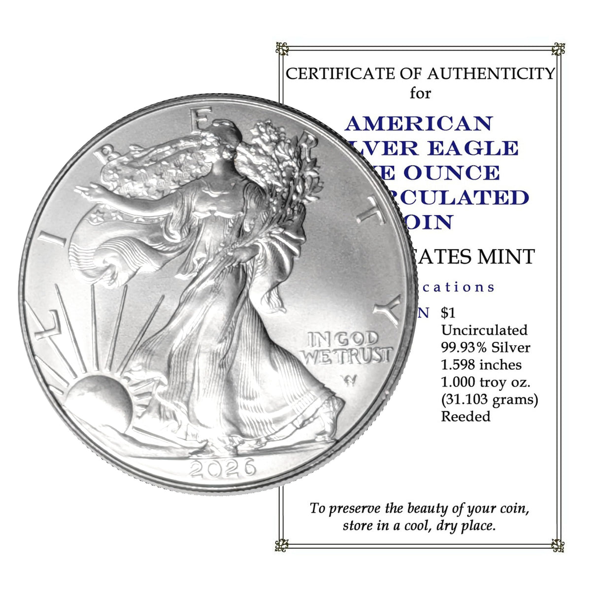 1 oz Silver Eagle Uncirculated D5282