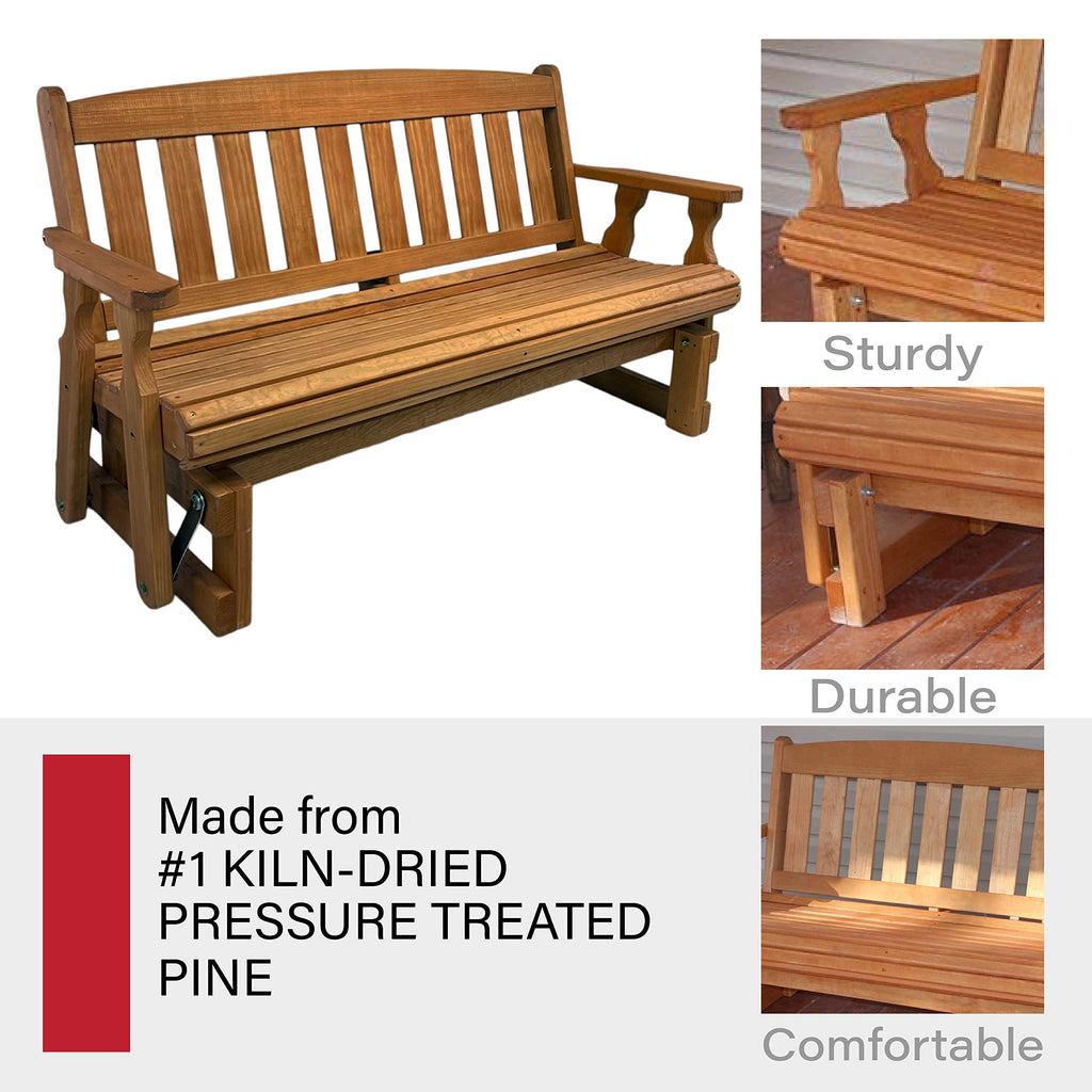 Heavy Duty Pressure Treated Porch Glider S4988