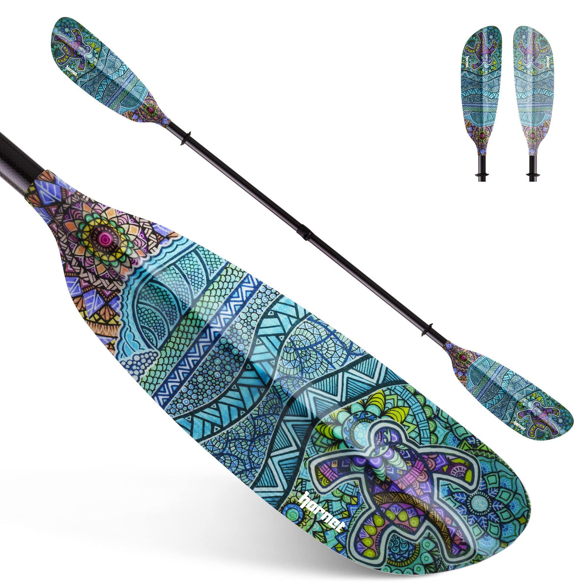 Fiberglass Kayak Paddle 90.5 inches Adjustable Carbon Fiber Shaft I751416